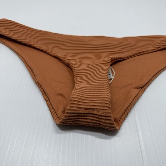 L Space Bikini Bottom Brown Women's Ribbed Sandy Classic size Large - Picture 6 of 9